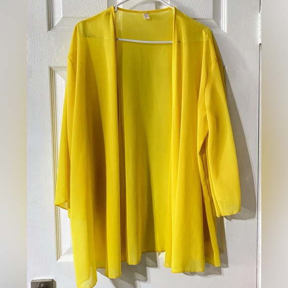 Fashion classic collection Women's Ruffled Long Sleeve Kimono, Loose,Size L NWOT - Picture 3 of 9